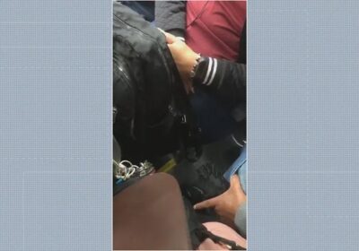 VÍDEO: Mulher aciona botão do pânico dentro de ônibus e homem é preso por importunação sexual