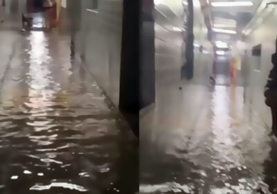 Vídeo mostra sede do IFAM sendo invadida por água durante forte chuva em Manaus