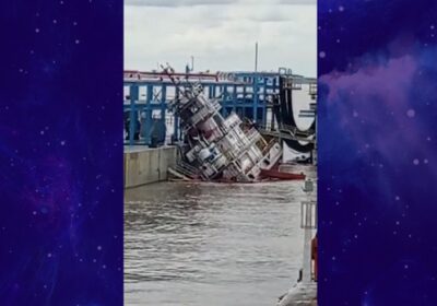 VÍDEO: Embarcação naufraga em porto no interior do AM; veja