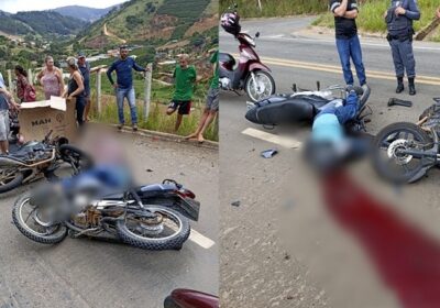 Grave acidente entre motocicletas deixa uma pessoa morta e outra ferida; vídeo