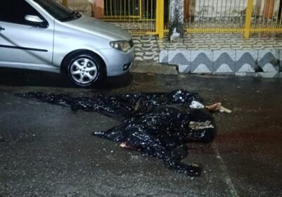 CENAS FORTES: Passageiro é crivado de balas ao descer de carro em Manaus