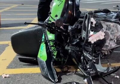 Motociclista de app fica ferido após ser atingido por uma picape em Manaus