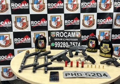 Rocam interrompe festa e prende traficante com submetralhadora em Manaus