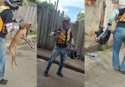 VÍDEOS: Mototaxista acorrenta e arrasta cachorro por rua no Amazonas