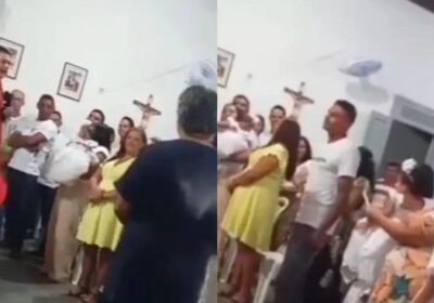 VÍDEO: Aos gritos, padre expulsa padrinho e cancela batizado