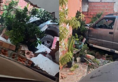 Motorista embriagado atravessa muro de casa ao perder controle do carro no AM