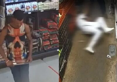 VÍDEO: Homem invade supermercado, pega faca e ataca cliente e funcionária