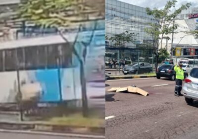 Vídeo mostra o momento em que mulher cai de moto e morre atropelada por ônibus em Manaus