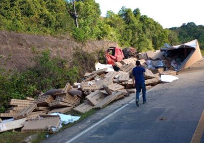 Motorista fica preso às ferragens após grave acidente na BR-174