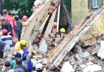 VÍDEO: desabamento de prédio deixa morto e feridos em Pernambuco