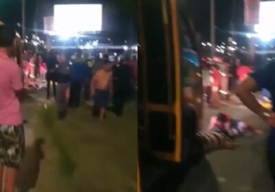 Acidente com ‘Amarelhinho’ deixa três feridos em frente a shopping de Manaus