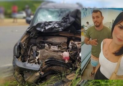 Casal morre atropelado após viatura da PM entrar na contramão e colidir com motocicleta