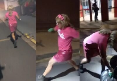 VÍDEO: Coletor de lixo chama atenção ao trabalhar fantasiado de Barbie