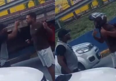 Motoristas quase saem no tapa, tiram a roupa e final choca a web; veja