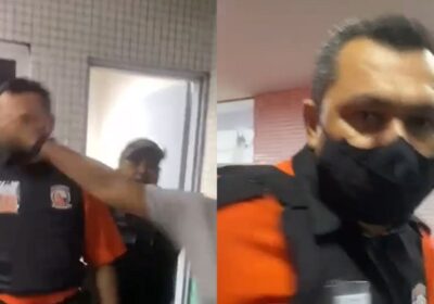 VÍDEO: Segurança do Hospital 28 de Agosto puxa arma após levar tapão de parente de paciente em Manaus