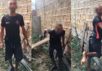 VÍDEO: homem julgado pelo ‘tribunal do crime’ grita “´ta doendo maninho”