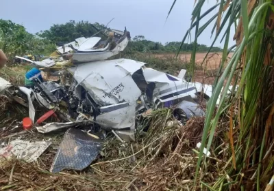 Fotos mostram como ficou avião após acidente em Barcelos, no Amazonas