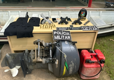 Polícia apreende armas e objetos roubados com piratas dos rios no Amazonas