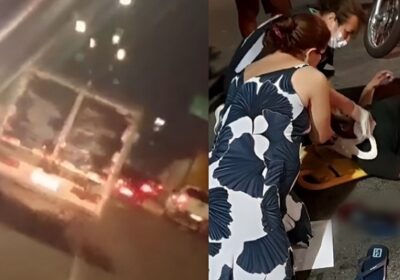 VÍDEO: Casal é atropelado por viatura do IML em Manaus, que não presta socorro às vítimas