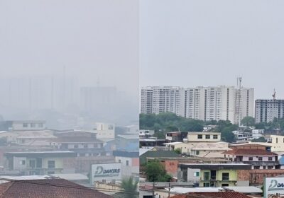 Chuva vai embora e fumaça volta a sufocar vários bairros de Manaus