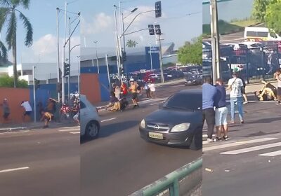 VÍDEO: Partida de futebol termina em confusão e pancadaria em Manaus