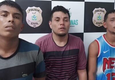 Trio é preso após assaltar ônibus e esfaqueia passageiro em Manaus