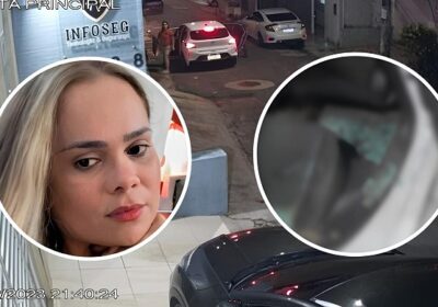 Imagens mostram como ficou carro que empresária estava com as filhas após assassinato; veja