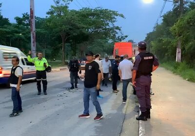 VÍDEO: Motociclista morre ao ser esmagado por carreta no Aleixo