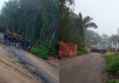 VÍDEO: Reintegração de posse retira indígenas de área invadida no Tarumã, em Manaus