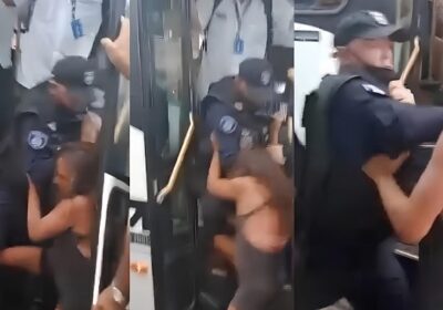 VÍDEO: Travesti e Guarda Civil saem na porrada dentro do terminal de ônibus