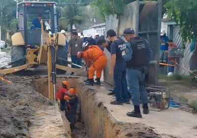 VÍDEO: Funcionário da Águas de Manaus morre soterrado em obra no Cidade Nova