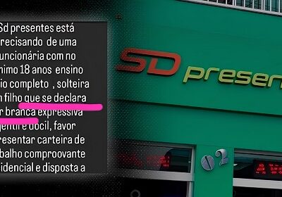 Loja exige candidatas a emprego ‘solteiras, sem filhos e da cor branca’