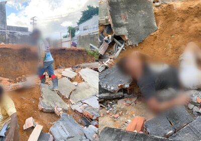 VÍDEOS: Muro desaba e deixa trabalhadores gravemente feridos em Manaus