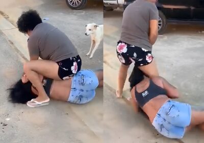 VÍDEO: Mulher descobre traição pela segunda vez e arrasta a novinha pelo asfalto