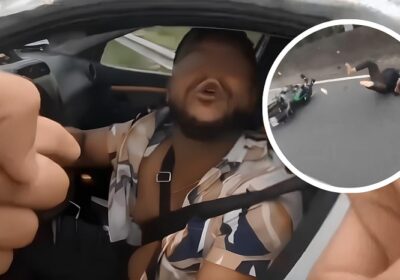 VÍDEO: Motorista derruba motociclista durante briga de trânsito