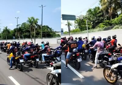 VÍDEO: Motoristas por APP em Manaus protestam contra PL de regulamentação