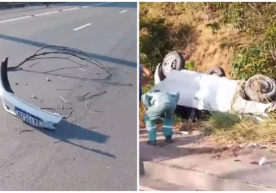 VÍDEOS: Motorista morre após capotar carro na avenida das Flores em Manaus