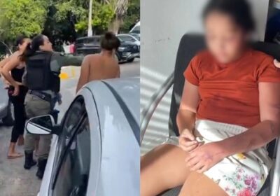 VÍDEO: Mulher espanca filha de 11 anos e leva tapa de policial em Pernambuco