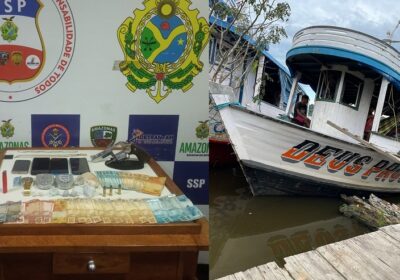 Grupo criminoso é preso por usar barco para vender drogas em Coari, no AM