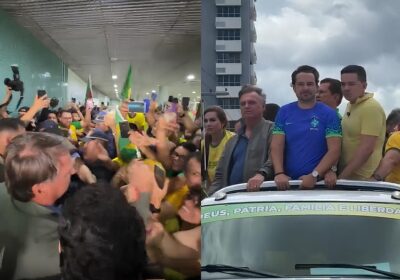 VÍDEOS: Sob gritos de ‘mito’, Bolsonaro desembarca em Manaus e segue em carreata