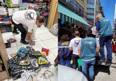 Ação apreende 1.500 produtos falsificados em lojas do Centro de Manaus