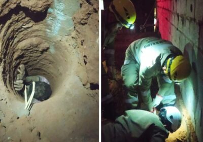 Adolescente é resgatado após cair em poço de 2,5 m de profundidade