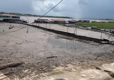 VÍDEO: Rio Solimões começa a baixar em Tabatinga e já preocupa moradores