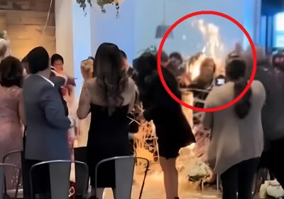 VÍDEO: Vestido de noiva pega fogo durante cerimônia de casamento