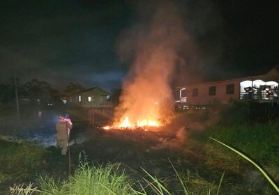 Incêndio em vegetação é contido antes que fogo avance para casas no AM