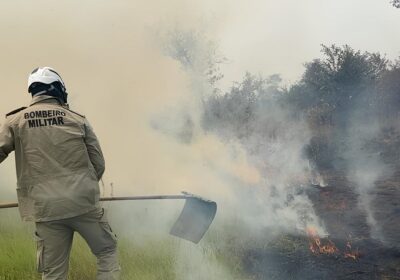 VÍDEO: Incêndio atinge área de vegetação nas proximidades de aeroporto no AM