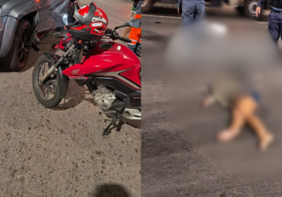 Motociclista morre e mulher fica ferida ao serem atingidos por carro em Manaus