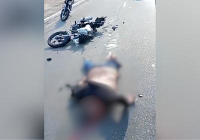 VÍDEO: Motociclista é esmagado por carreta no Distrito Industrial em Manaus