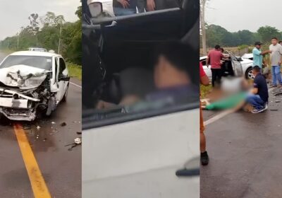 VÍDEOS: Grave acidente com três carros na BR-319 deixa motorista morto e feridos