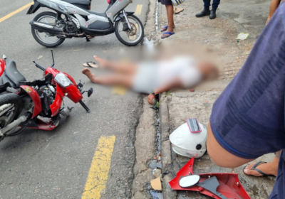 VÍDEOS: Idosa é atropelada por motociclista na Compensa em Manaus